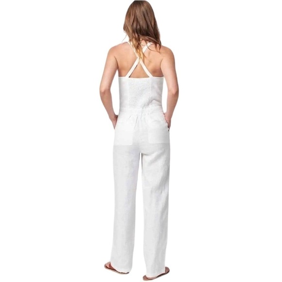 Faherty White Linen Overalls - Picture 2 of 5